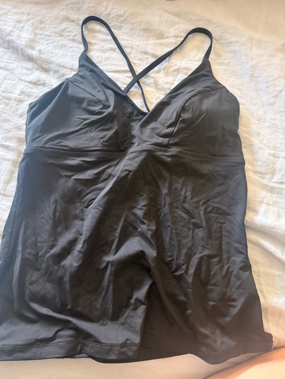 Athleta Black Supportive Crisscross Swim Top